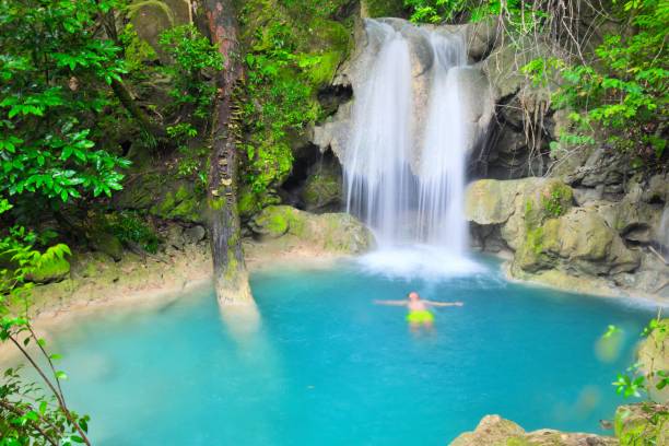 istock The Blue Lagoon of Kaparkan Falls 1365288840