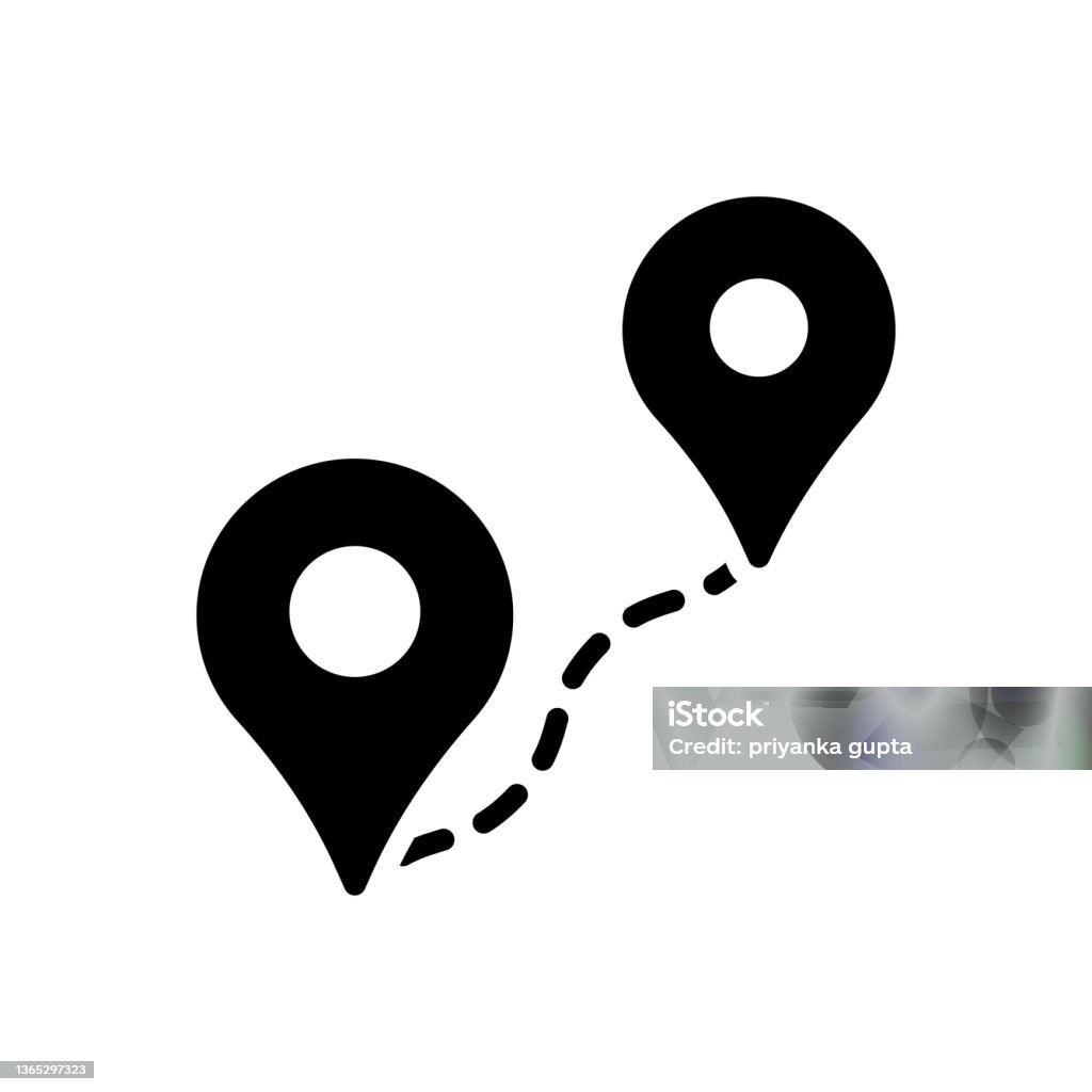 Distance Direction Symbol Distance Direction Stock Illustration - Download Image Now - Direction ...