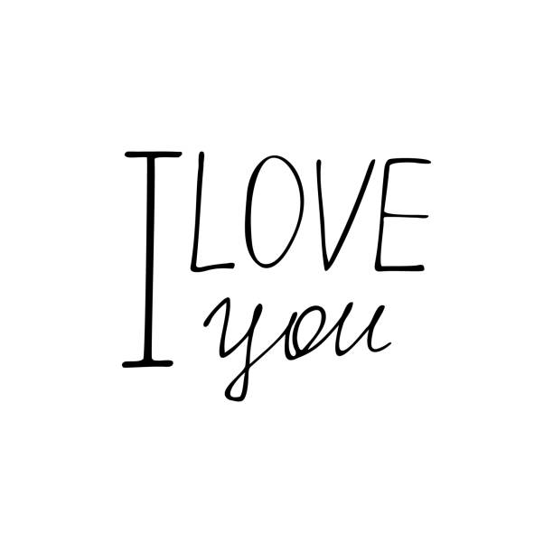 istock Love lettering,calligraphy.Valentine card,congratulation template. Handwritten text 