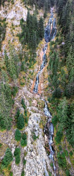 istock Vertical view of a waterfall in Romania 1365302894