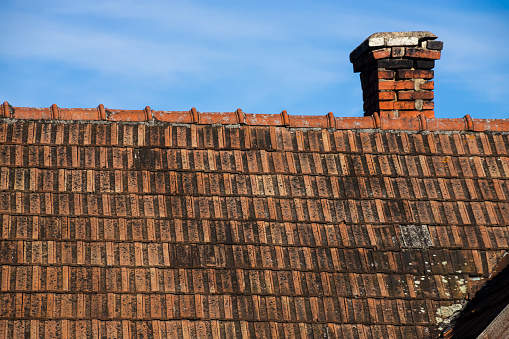 Shingles Red Line Seamless Roof Texture Of Flat Red Shingles With Embedded Line Patterns ...