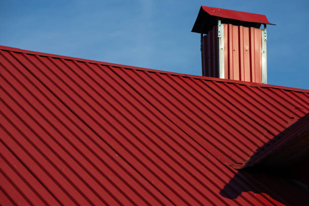 istock New roofing construction with attic skylights, rain gutter system, roof windows and roof protection from snow board, snow guard exterior 1365305590