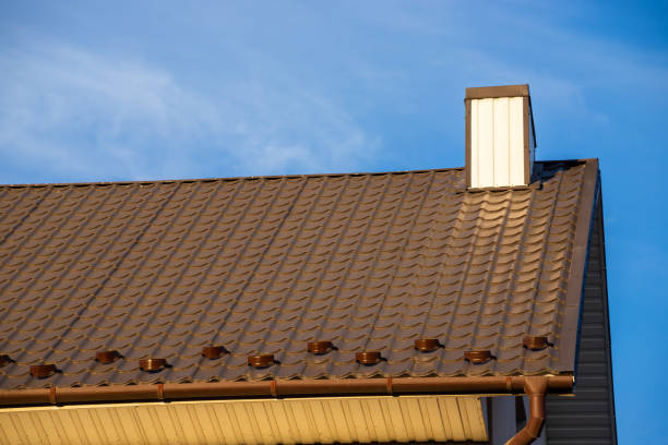 istock New roofing construction with attic skylights, rain gutter system, roof windows and roof protection from snow board, snow guard exterior 1365305972
