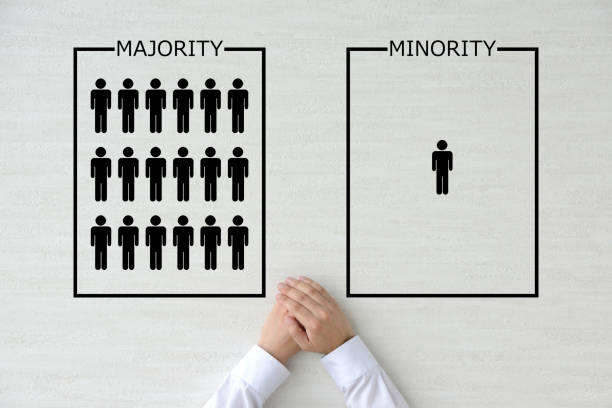 istock Business and life style concepts, majority and minority 1365307447