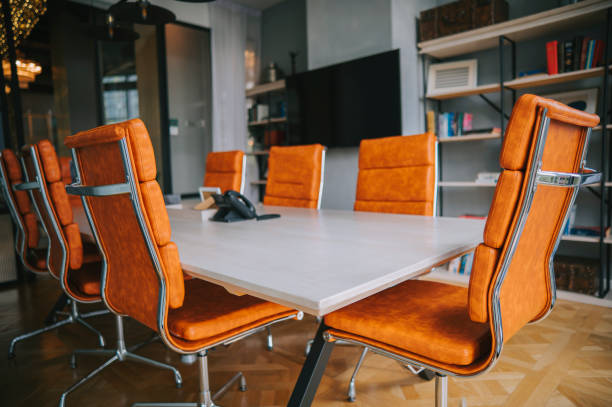 istock modern luxury Conference room meeting room interior 1365312389