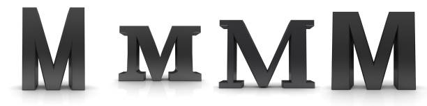 istock M letter black sign alphabet text capital letter 3d rendering in high resolution for print and business presentations isolated on white background 1365313833