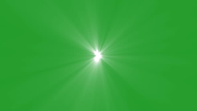 Glowing stars motion graphics with green screen background.