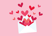 istock Envelope and heart shape. Love Letter. Valentine's day 1365314761