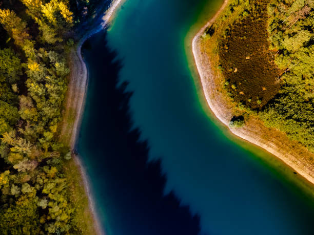 istock River coast trees aerial photo 1365316119
