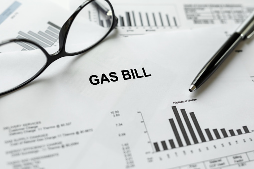 Monthly natural gas heating bill