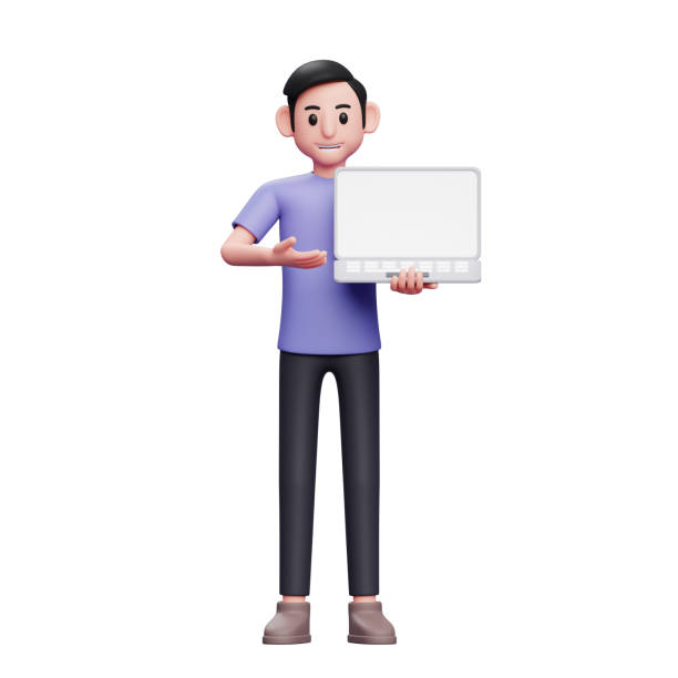 istock boy standing offering product by showing laptop screen 3d render character illustration 1365322828