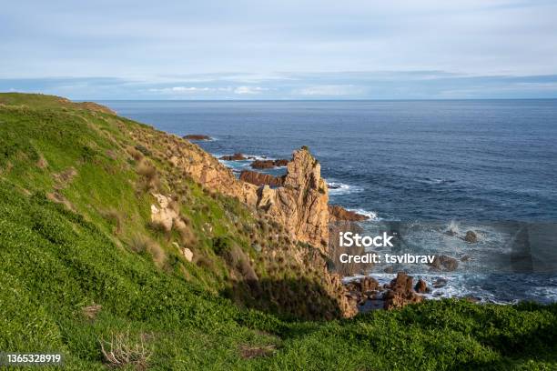 Rocky Outcrops On Rugged Coastline Of Mornington Peninsula In Melbourne Australia Stock Photo - Download Image Now
