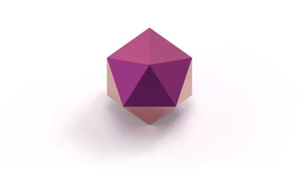 istock 3d rendering of an icosahedron isolated on white background 1365330957