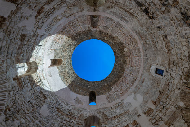 The Vestibule, Rotonda, Atrium in Diocletian's Palace, Split, Croatia stock photo