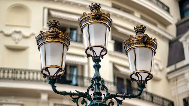 Photo of Vintage lamp post in Monaco