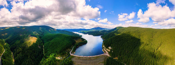 istock Aerial drone panoramic view of nature in Romania 1365340211