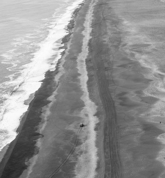 istock Diamond beach view as black and white, Iceland 1365340844