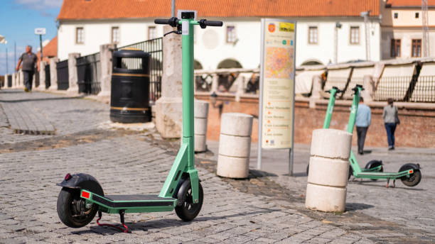 istock Parked electric scooter in Romania 1365341794