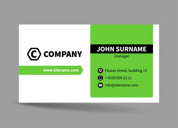 Vector illustration of Business card with abstract modern design.