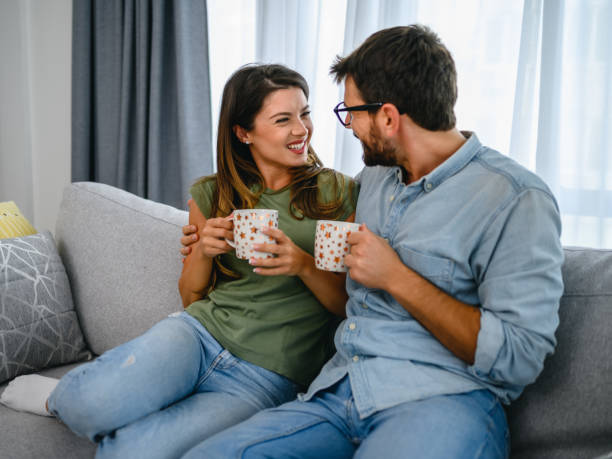istock Happy couple at home 1365347525