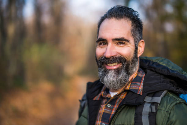 istock Close up portrait of a hiker 1365349165