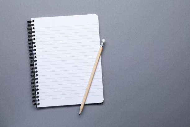Blank paper notebook stock photo