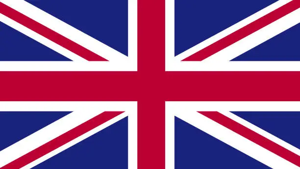 Vector illustration of National Flag of United Kingdom Eps File - British Flag Vector File - UK Flag