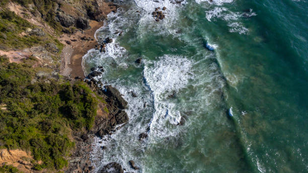 istock Ocean Waves Rocks Coastline Aerial 1365360042
