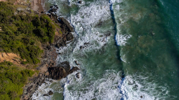 istock Ocean Waves Rocks Coastline Aerial 1365360095