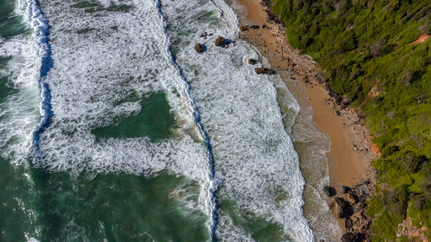 istock Ocean Waves Rocks Coastline Aerial 1365360144