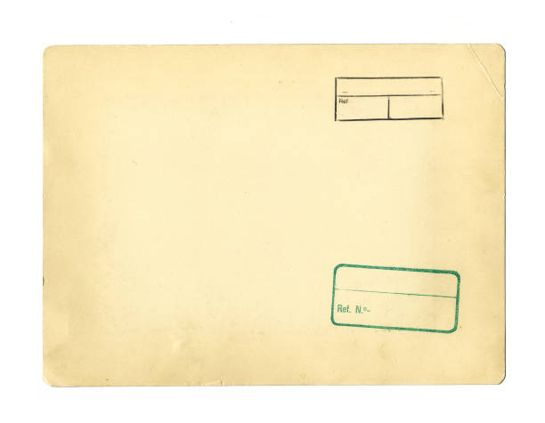 Index cardboard card isolated on white background.