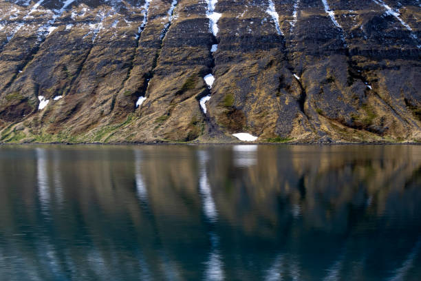 istock Mountain reflection in the Atlantic ocean. Westfjords, Iceland. 1365363680