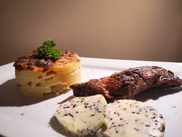 istock Black truffle butter and its grattin with beef 1365364897