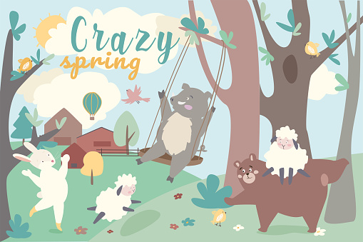 Awful Spring Image Crazy Spring Concept Background Stock Illustration - Download Image Now ...