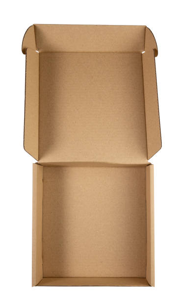 istock Top view of cardboard boxes on white background with clipping path 1365369967