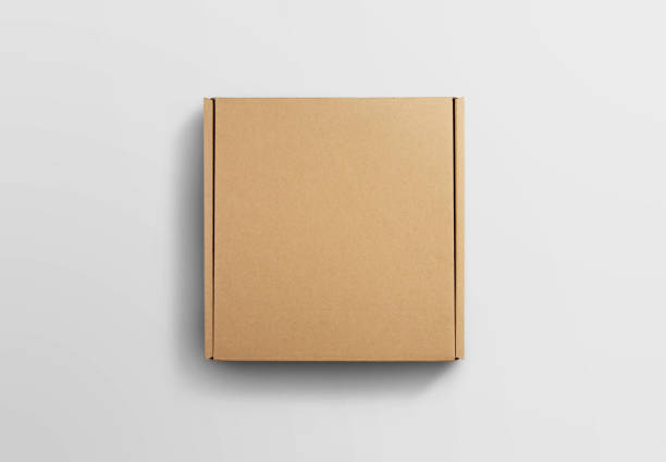 istock Top view of cardboard boxes on white background with clipping path 1365369972