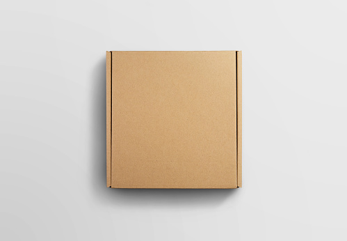 Cardboard boxes on white background with clipping path