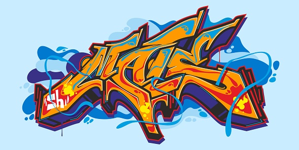 Isolated Abstract Urban Graffiti Street Art Style Word Mals Lettering Vector