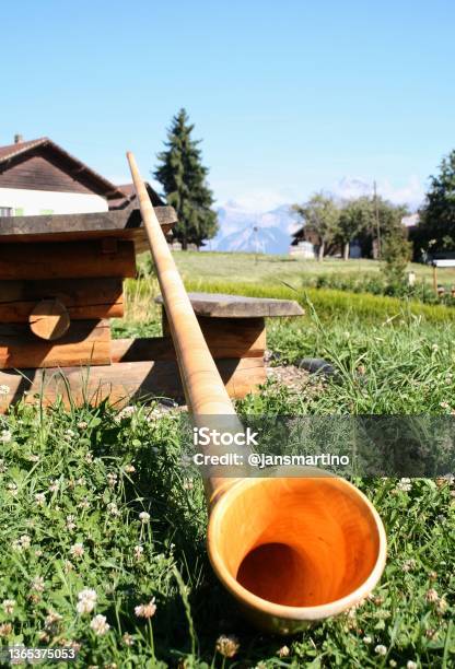 Alphorn Stock Photo - Download Image Now - Alpenhorn, Musical Instrument, Switzerland