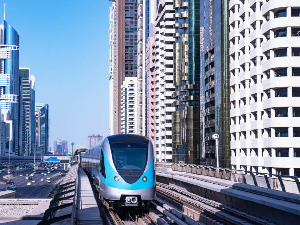 istock Metro line in Dubai, United Arab Emirates 1365378356