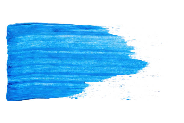 istock abstract acrylic watercolor paint brush stroke texture isolated on white background for logo and banner. design, creative, and illustration. 1365379363