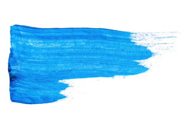 istock abstract acrylic watercolor paint brush stroke texture isolated on white background for logo and banner. design, creative, and illustration. 1365379624