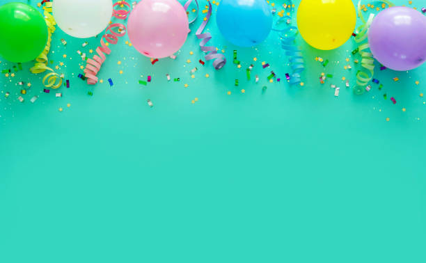 istock Birthday party decoration with balloons 1365380757