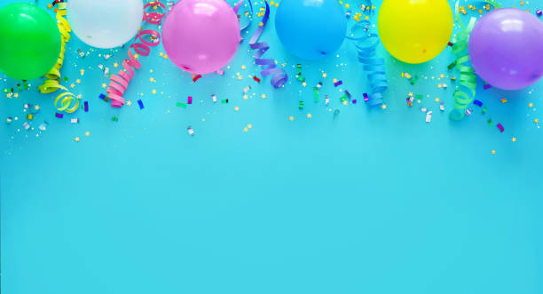 istock Birthday party decoration with balloons 1365380781