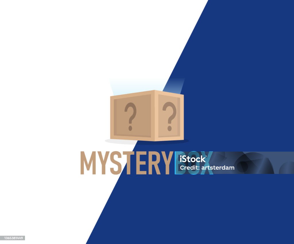 Secret Question Box Design Mystery Box With Question Sign Design Gift Box With Secret Vector ...