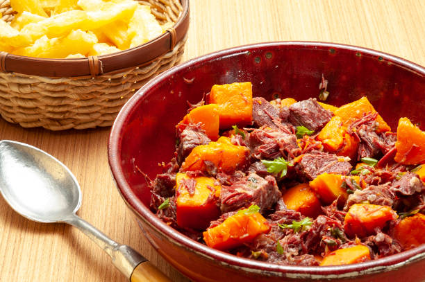 istock Dry Meat with Pumpkin 1365381594