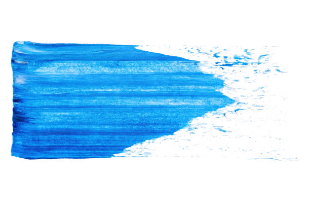 istock abstract acrylic watercolor paint brush stroke texture isolated on white background for logo and banner. design, creative, and illustration. 1365381723
