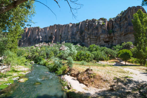 fiume melendiz e valle di ihlara - ihlara valley foto e immagini stock