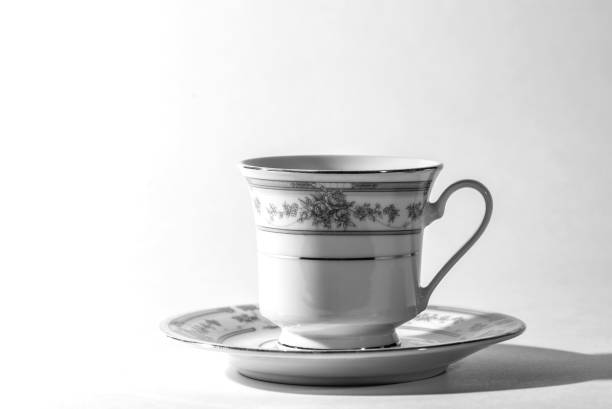 istock Cup and saucer on a white background 1365394109