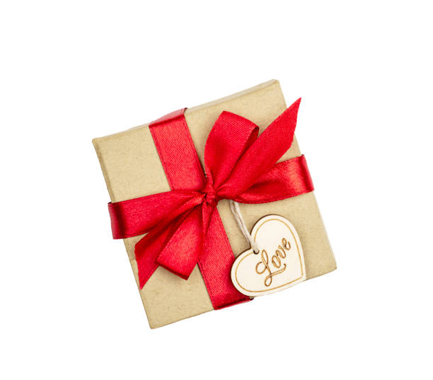 istock Gift Box with a Red Bow and Hearts. Isolate on a White Background. Holiday Concept, Gift, Love, Romance. 1365401890